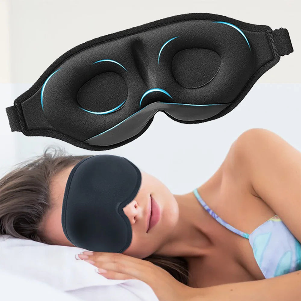 3D Blackout Sleeping Mask with Adjustable Strap