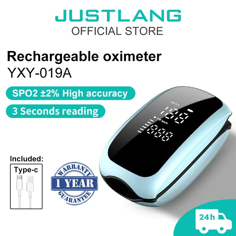 Rechargeable Finger Pulse Oximeter SpO2 Monitor