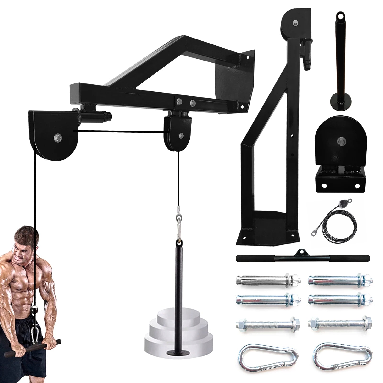 Extra Large Wall-Mounted Lat Pulldown Cable Machine