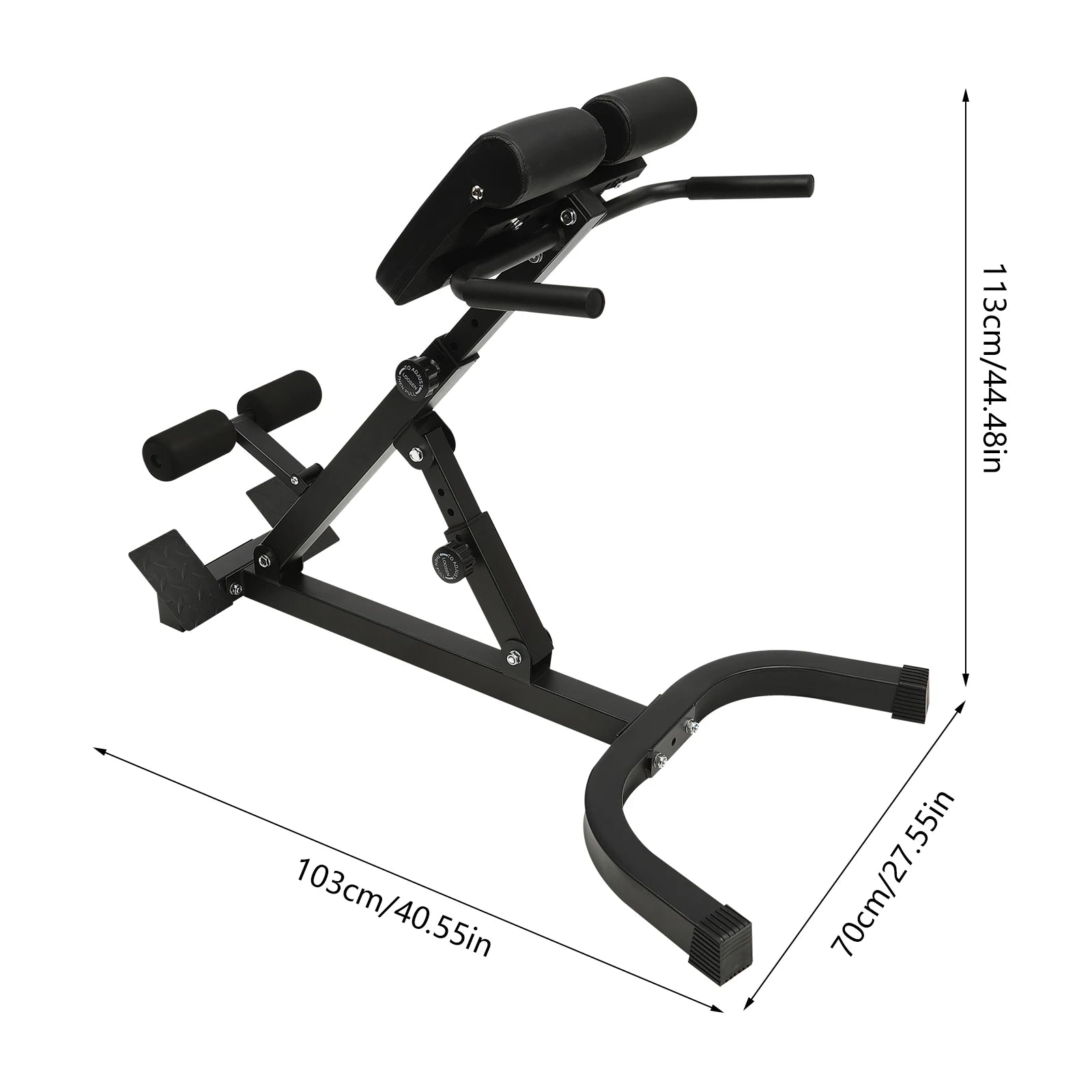 Adjustable Sit-Up Bench with Roman Chair