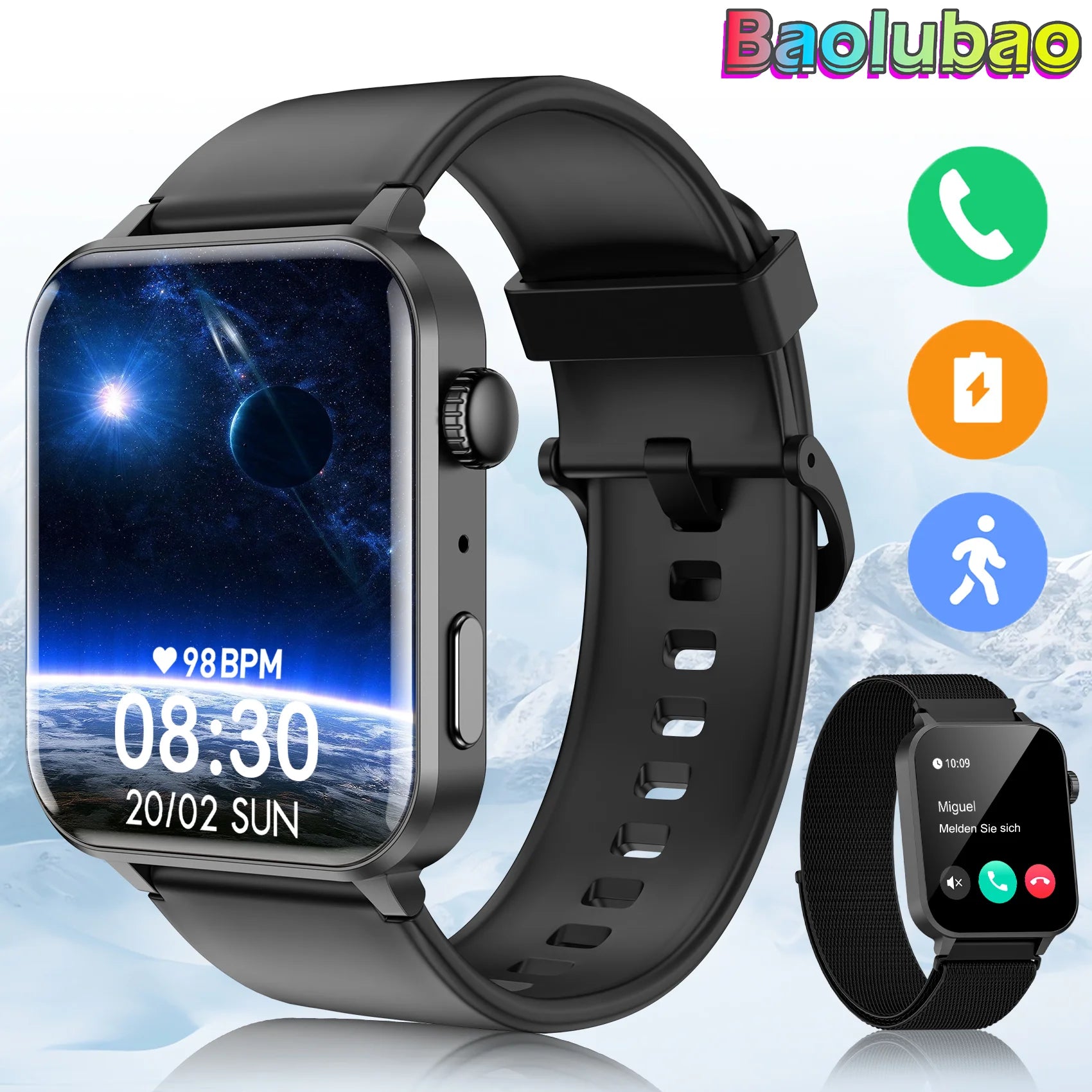 Baolubao 1.85" Smart Fitness Bracelet