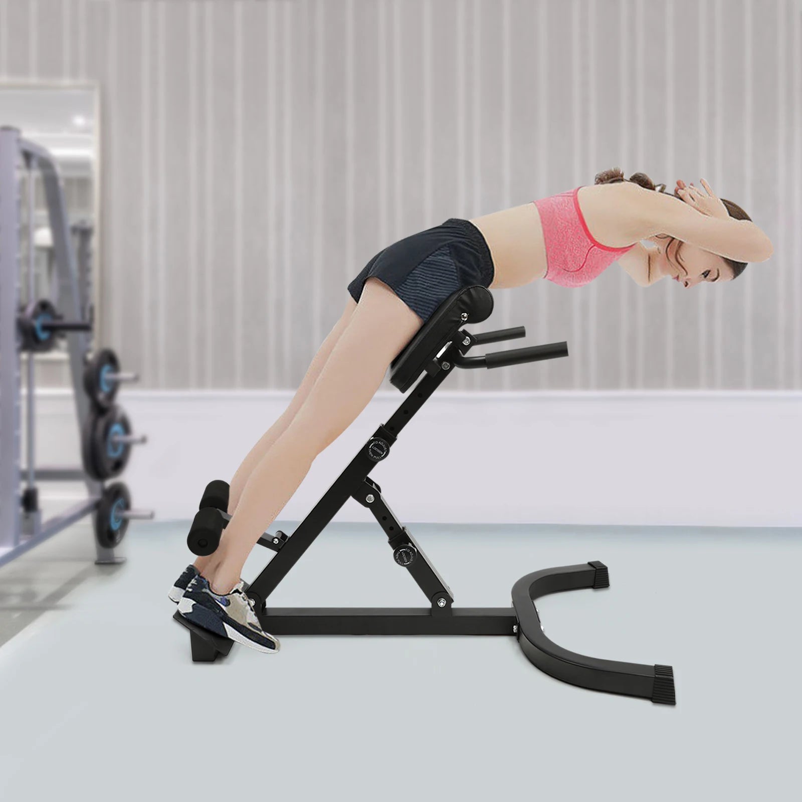 Adjustable Sit-Up Bench with Roman Chair