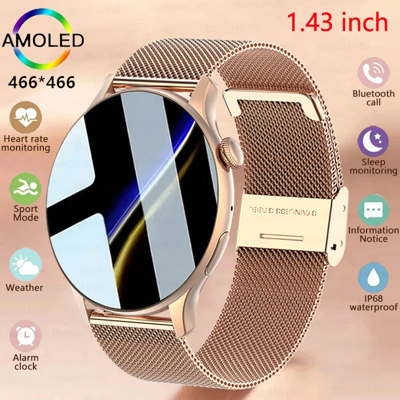 2024 NFC Smartwatch for Women with GPS & Bluetooth Call