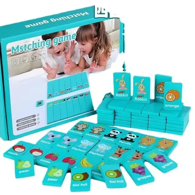 Kid Blocks Seaside Escape Mahjong Wooden Memory Solitaire Matching Game Party Family Board Games Animal Educational Puzzles Toy