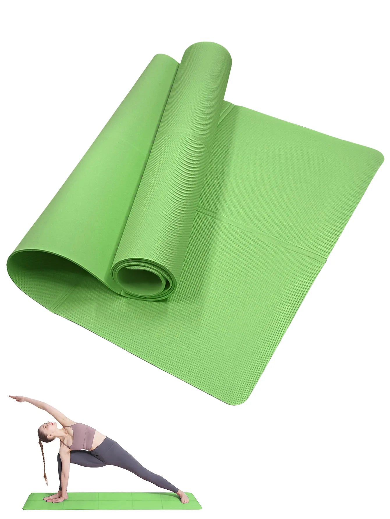 Non-Slip Yoga & Pilates Mat – 3/4/6mm Thick Exercise Pad for Home or Travel